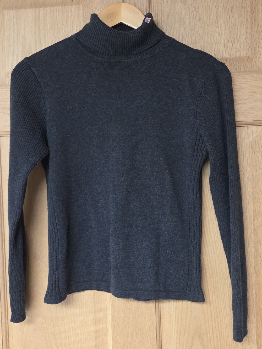 Ralph‎ Lauren Women's Charcoal Ribbed TurtleNeck Sweater Large